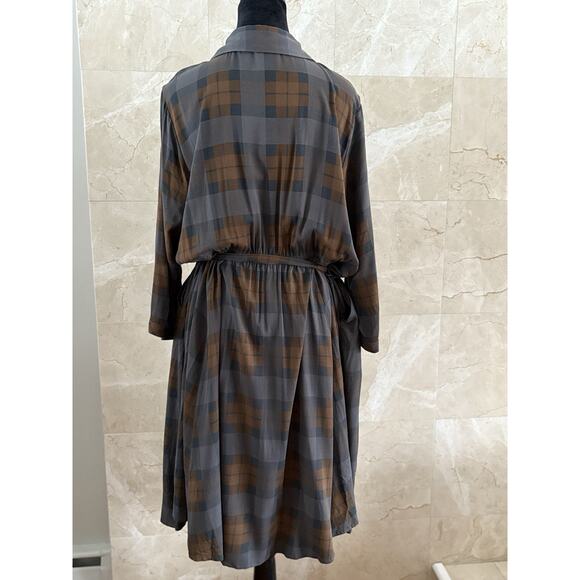 Torrid Outlander Tartan Shirt Dress - 2X Brown Plaid Belted, Claire Sassenach - Picture 9 of 13